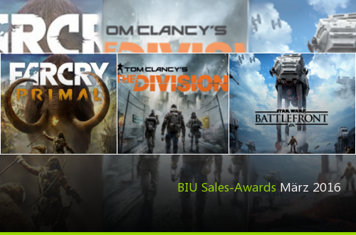 BIU Sales Awards: Die erfolgreichsten Computer- und Videospiele im März