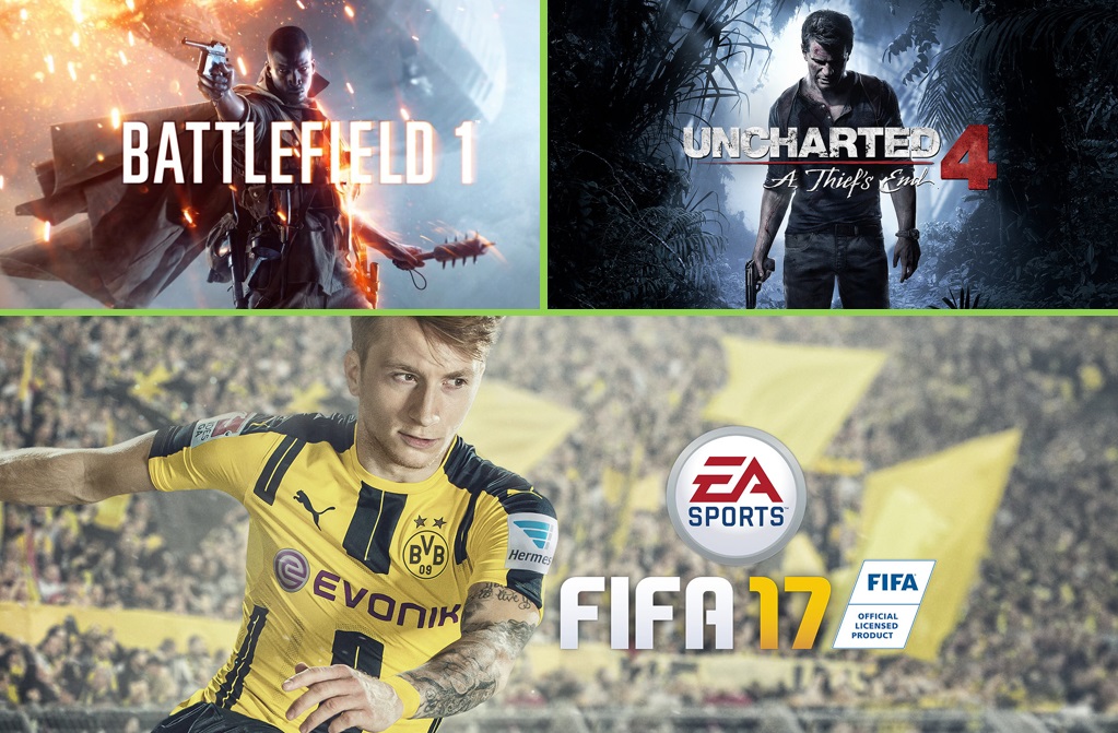 ‘FIFA 17’, ‘Battlefield 1’ and ‘Uncharted 4: A Thief’s End’ were the most successful PC and console games of 2016
