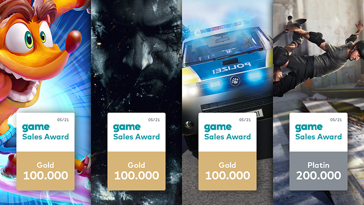 Von heißem Asphalt bis eiskaltem Schauer: Die game Sales Awards im Mai