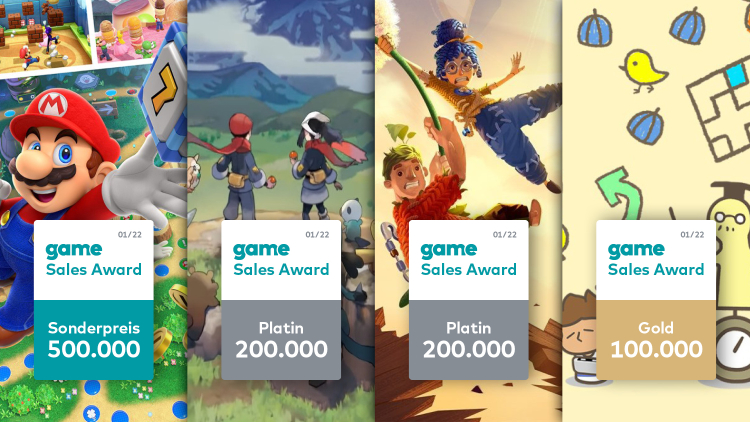 game Sales Awards Januar 2022